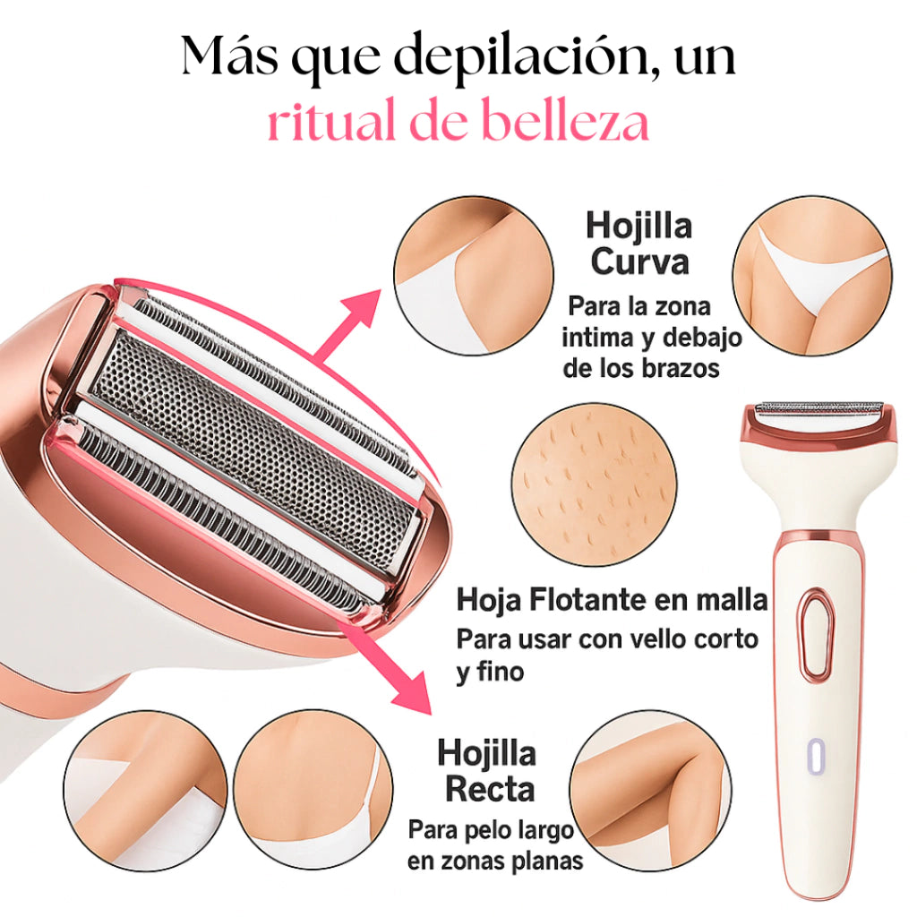 Depilux 4 en 1 - Depilación completa, suavidad absoluta
