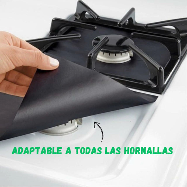 4x1 Placa Protectora Hornallas | Reutilizable y Antiadherente