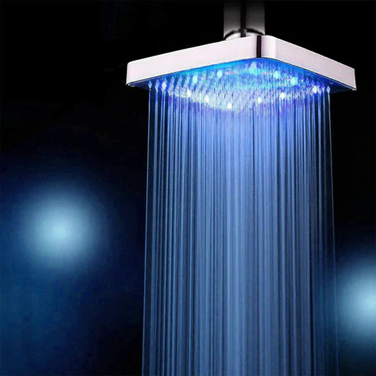 Cabezal De Ducha Led Duchas Cuadradas Luz Rgb Colores