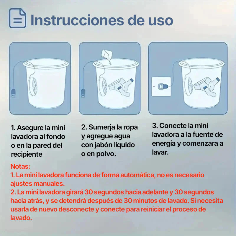 *Mini Turbina Lavadora Portátil*