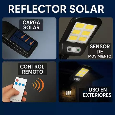 2X1 REFLECTOR SOLAR LED 1000W PARA EXTERIORES | SIN CABLES, SIN FACTURAS