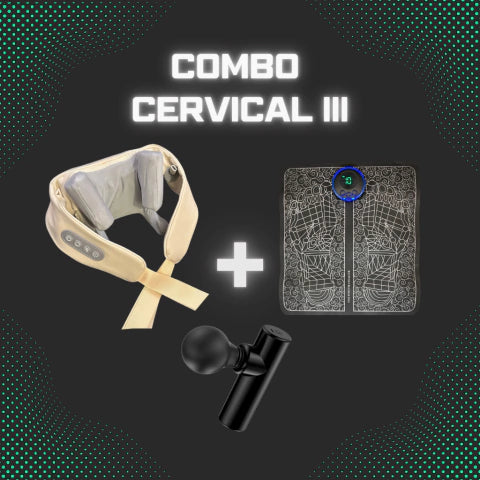 COMBO 3x1 MASAJEADORES PREMIUM | Cervical + Fascial Gun + Pies
