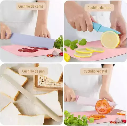 COMBO - Set de utensilios 6 Pzas + Afilador GRATIS