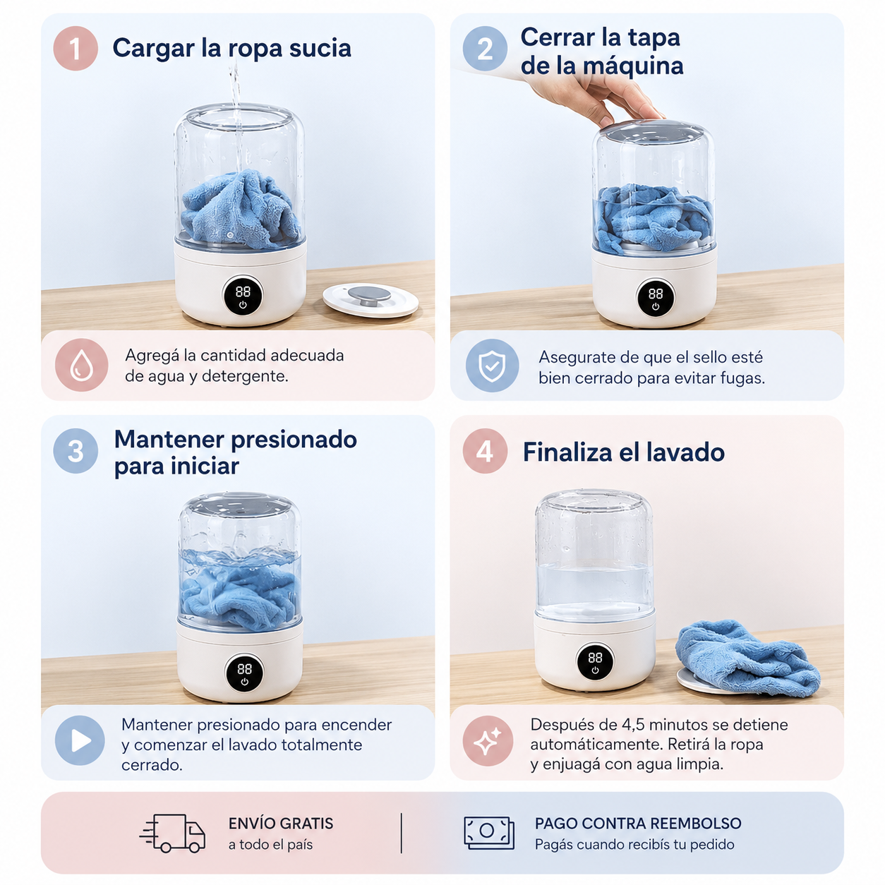 MiniWash ™Simplifica tu rutina.