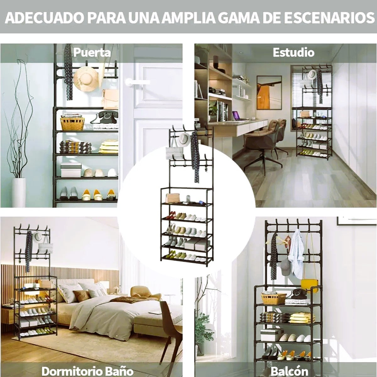 SpaceRack™ Perchero Organizador 3en1