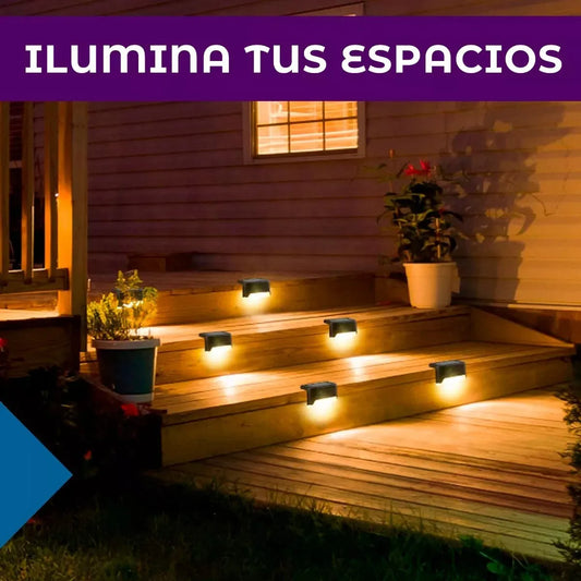 Lampara led solar impermeable x4 unidades -Iluminá tus espacios exteriores