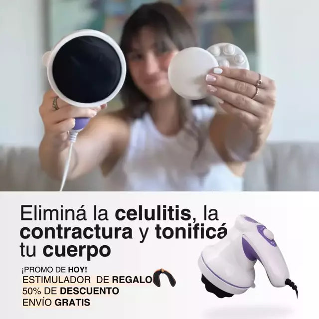 OFERTA 3x1 CUIDADO CORPORAL. MASAJEADOR ANTICELULITIS + REDUCTOR DE PAPADA + ESTIMULADOR DE GLUTEO: DISFRUTA DE TU CUERPO COMO NUNCA ANTES