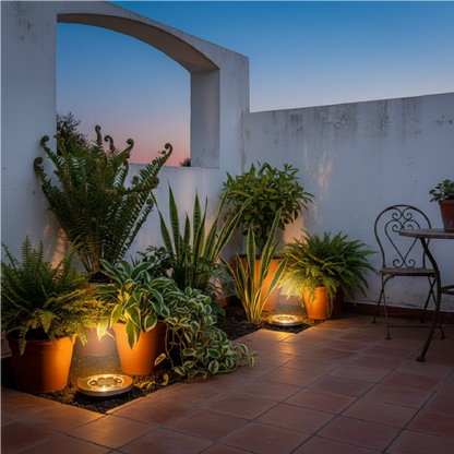 Disco Led Estaca ™Solar Powered x4u.