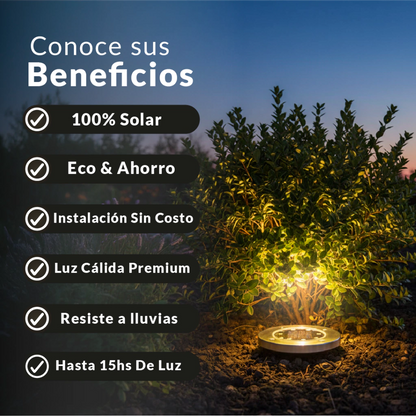 Disco Led Estaca ™Solar Powered x4u.