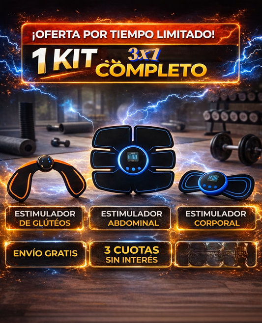 COMBO FITNESS  3X1 EMS - ESTIMULACIÓN TOTAL